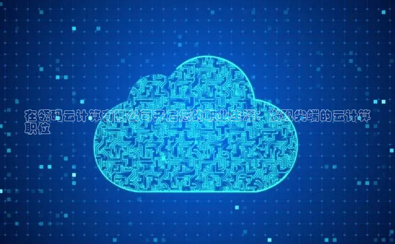 EON体育4巴美列捷福在瓴码云计算有限公司开启您的职业生涯：发现尖端的云计算
职位