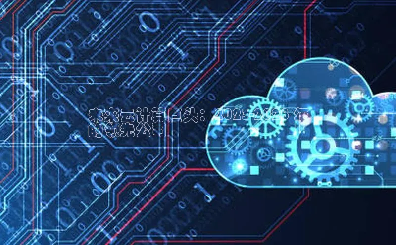EON4代理滴滴出行未来云计算巨头：2023-2028 年
的领先公司